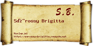 Sárossy Brigitta névjegykártya